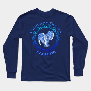 Wilbur By The Sea Florida Vacation Tribal Manatees Long Sleeve T-Shirt